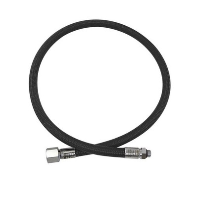 XS Scuba Miflex Low Pressure Braided Hose, Black 6 inch for Dive Regulators
