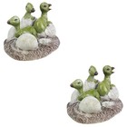  2 Count Dinosaurier Statue Ei Schlüpfen Spielzeug Kinderspielzeug