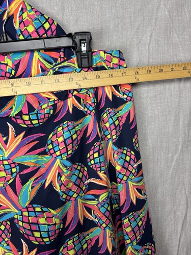 Lulu-B Colorful Pineapple XL Skort Women's L Top Stretch Pockets Golf Pickleball - Picture 9 of 10