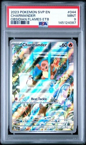 PSA 9 Charmander 044 Pokemon Obsidian Flames Black Star Promo Elite Trainer Box