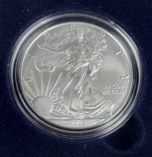 2018-W Burnished American Silver Eagle 1 oz .999 Silver Coin with Box & COA