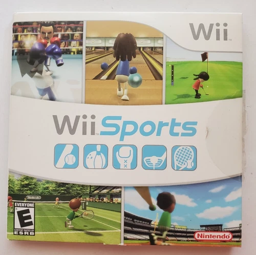 Wii Sports (Nintendo Wii, 2006), Sleeve, Manual, & Game, Tested.
