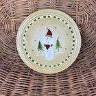 Sonoma Christmas Primitive Snowman Beige Ceramic Trivet Plate