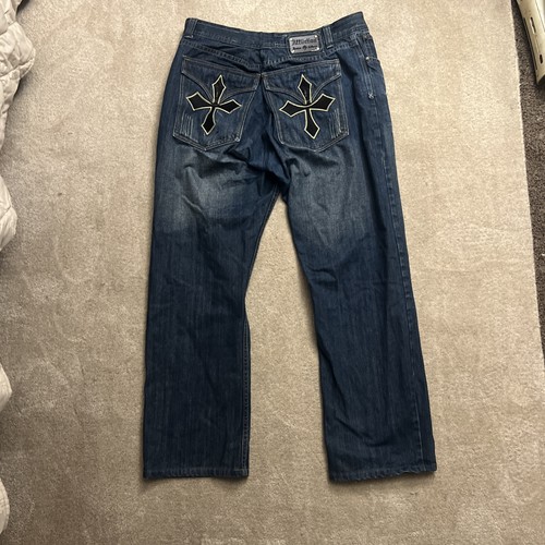 Affliction Denim Killers Men’s Jeans 36X32 Medium Wash Cross Goth Grunge Emo Y2K