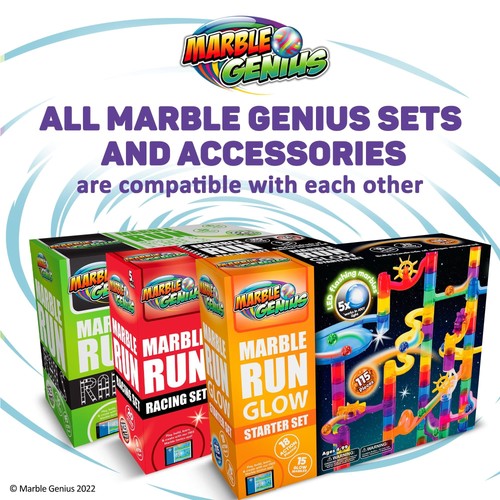 Marble Genius Marble Glow Run Race Track Set - 115 pcs, Glow in The Dark - Picture 8 of 8
