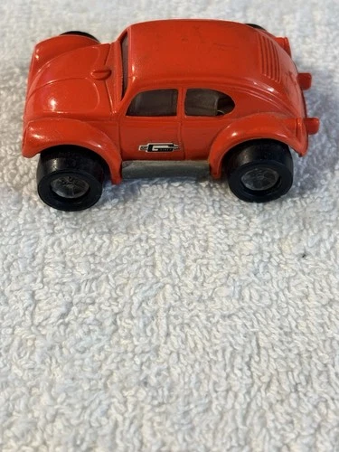 Vintage TONKA Mini Totes Volkswagen VW Beetle Bug Car Orange USA Made.