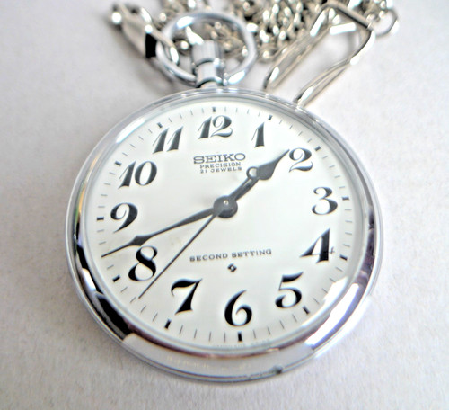 SEIKO PRECISION SECOND SETTING POCKET WATCH