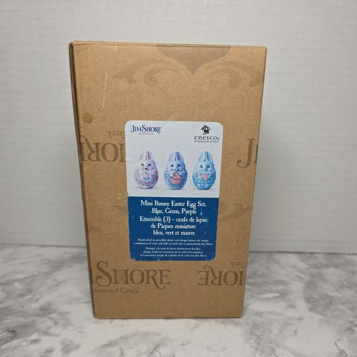 Jim Shore Mini Bunny Easter Egg Set of 3 Rabbit Figure 6006519 Heartwood 2019 - Picture 20 of 24