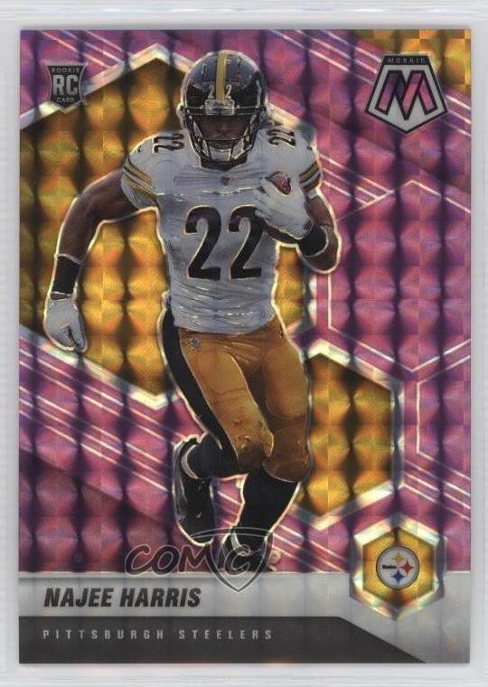 2021 Panini Mosaic Rookies Mosaic Purple Prizm 1/49 Najee Harris #313 Rookie RC
