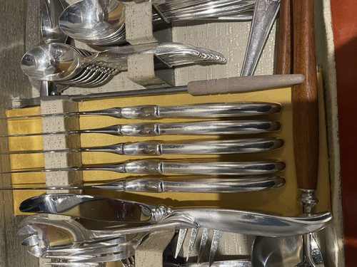 Vintage 86pc International Silverplate Flatware FLAIR 1847 Rogers. Still Good - Picture 6 of 17