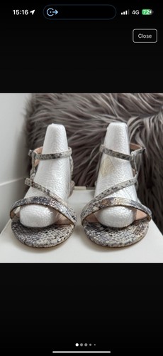 Dune LONDON Reptile Print Leather Sandals . Size UK 7. New - Picture 4 of 8