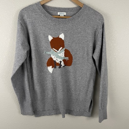 Sundance Womens XS Wool Blend Fox Sweater
