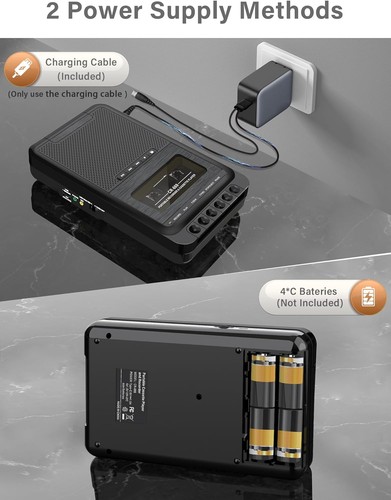 Gracioso Reproductor de Cassette Convertidor, Portátil a Música MP3 vía Negro  - Imagen 7 de 7