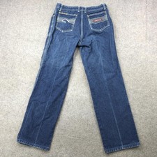 Vintage Jordache Jeans Mens 31x32 Blue Denim Straight Leg Horse Embroidery 90s