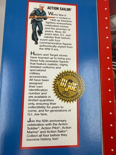 G.I. Joe Action Sailor WWII 50th Anniversary 12” Collectible Figure (MI1073889) - Picture 7 of 11