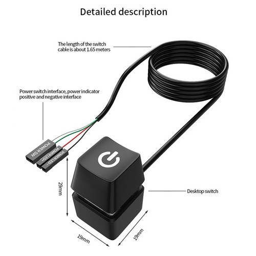 LED-Licht, Computer-Desktop-, PC-Motherboard, Externer Start-/Einschaltknop3715 - Afbeelding 4 van 10