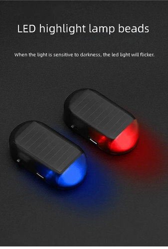 Light Solar Powered Simulated Dummy Alarm Wireless Anti-Theft Caution Lamp - Bild 11 von 21