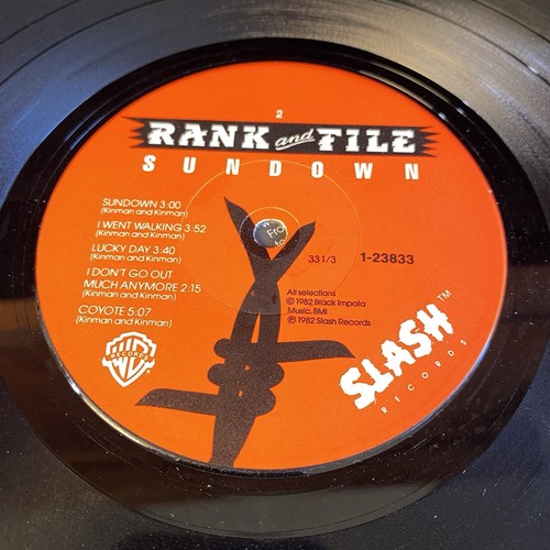 Rank And File - Sundown (Slash/WB Records) 12" Vinyl LP VG/VG LYRICS SLEEVE - Picture 11 of 11