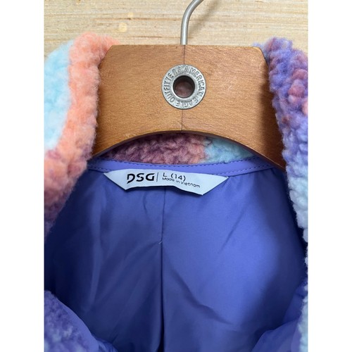 DSG Cozy Fleece Full Zip Jacket Ice Cave Multi Girls Size L(14) - Picture 3 of 4