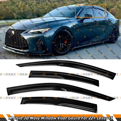 For 2021-26 Lexus IS300 IS350 IS500 M Style 3D Window Visor Rain