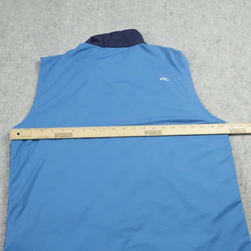 KJUS Retention Vest Mens 52 Large Blue Navy Full Zip Lightweight Golf Outerwear - Picture 14 of 15