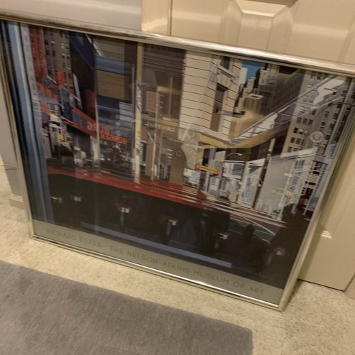 Richard Estes Central Savings Art Print Framed Kansas City Museum Photorealism - Picture 12 of 12