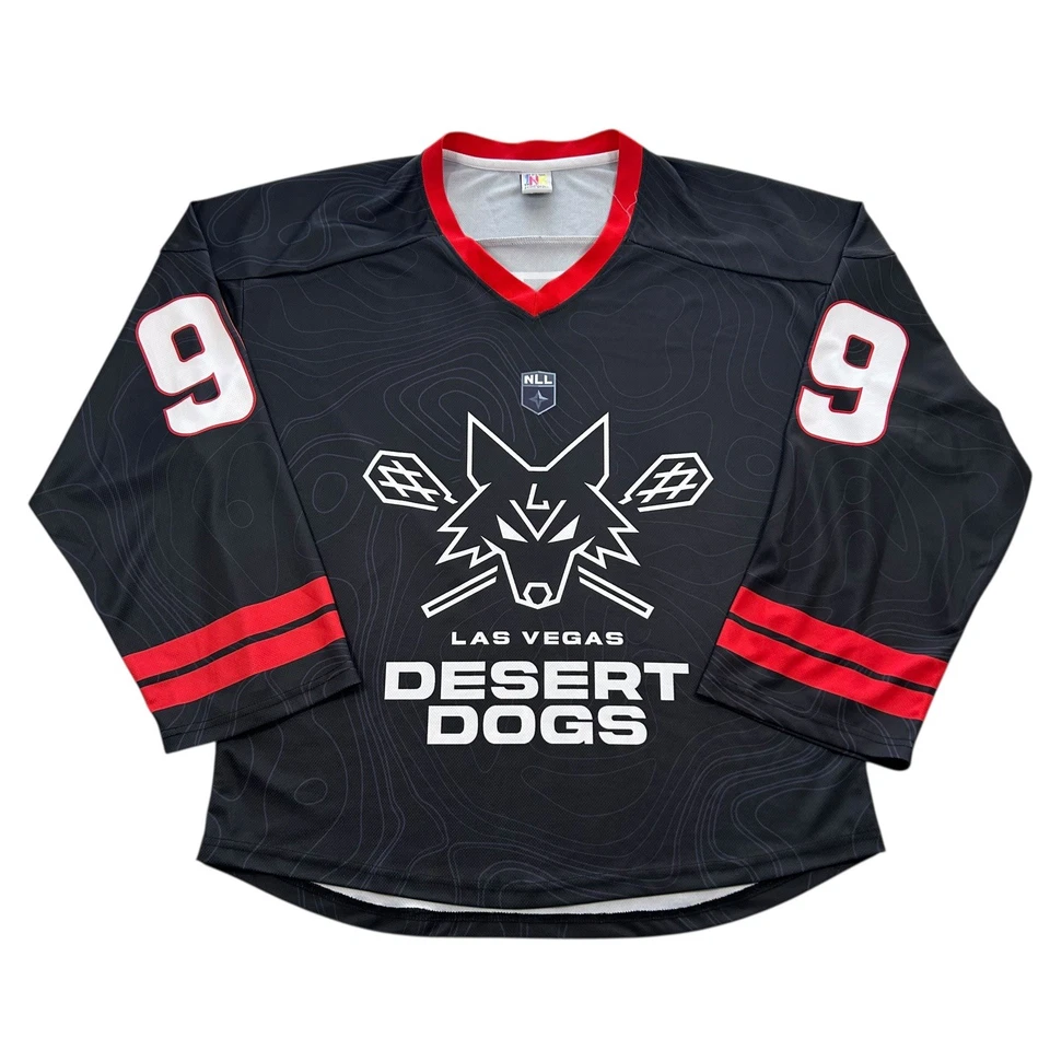Camiseta deportiva de Las Vegas Desert Dogs Wayne Gretzky para hombre X-grande lacrosse NLL camisa negra Foto 3 de 4