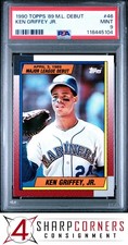 1990 TOPPS '89 M.L. DEBUT #46 KEN GRIFFEY JR. MARINERS HOF PSA 9
