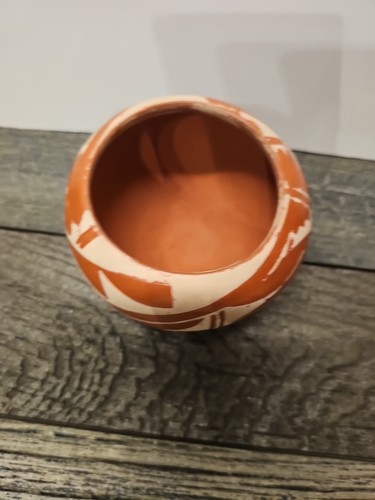 Vintage Jemez Pottery Bowl Vase C G (Carol Grace) LORETTO 3" x 4" - Picture 6 of 8