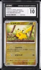 2023 POKEMON JPN POKEMON CARD 151 POKE BALL REVERSE HOLO PIKACHU CGC 10 GEM MINT