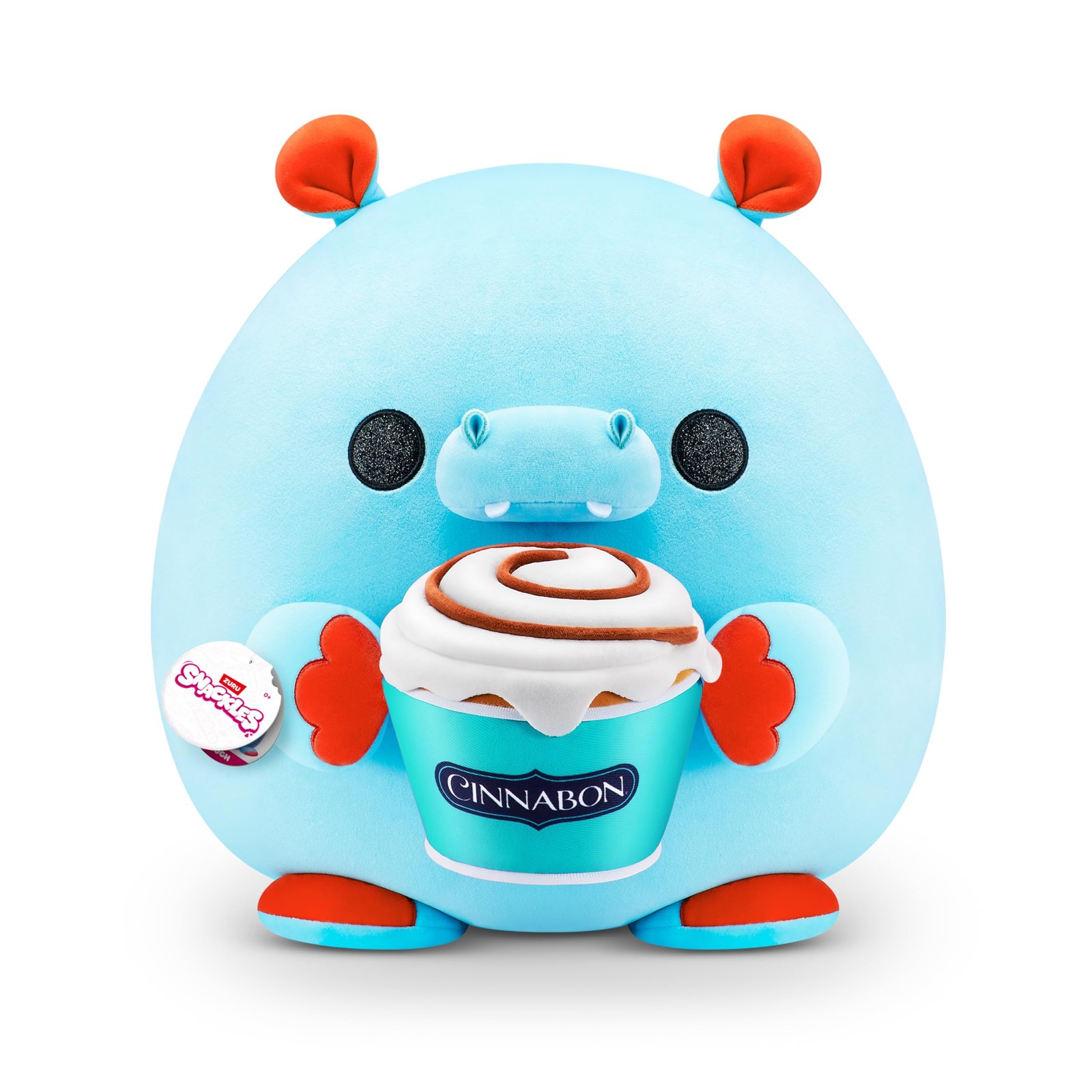 Закуски Супер размера 35 см, Бегемотик (киноварь), от ZURU Cuddly Squishy Comfort 35 