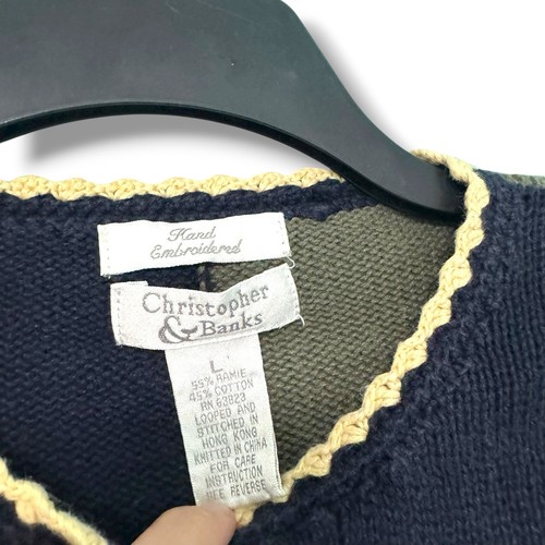 Cristopher Banks Hand Knit Short Sleeve Vintage 90s Heart Cardigan Coquette 90s - Bild 3 von 5