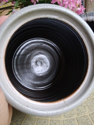 RARE Salmon Falls Salt Glazed Pottery Lighthouse 7.5”Crock  - Bild 6 von 6