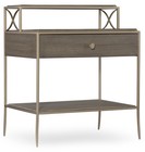 Hooker Furniture 5990-90116-DKW Elixir 25"W Metal and Rubberwood - Soft Gray /