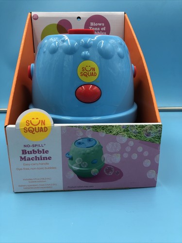 Sun Squad Kids Party Bubble Machine includes Bubbles Liquid Age 18month & up - Picture 4 of 4