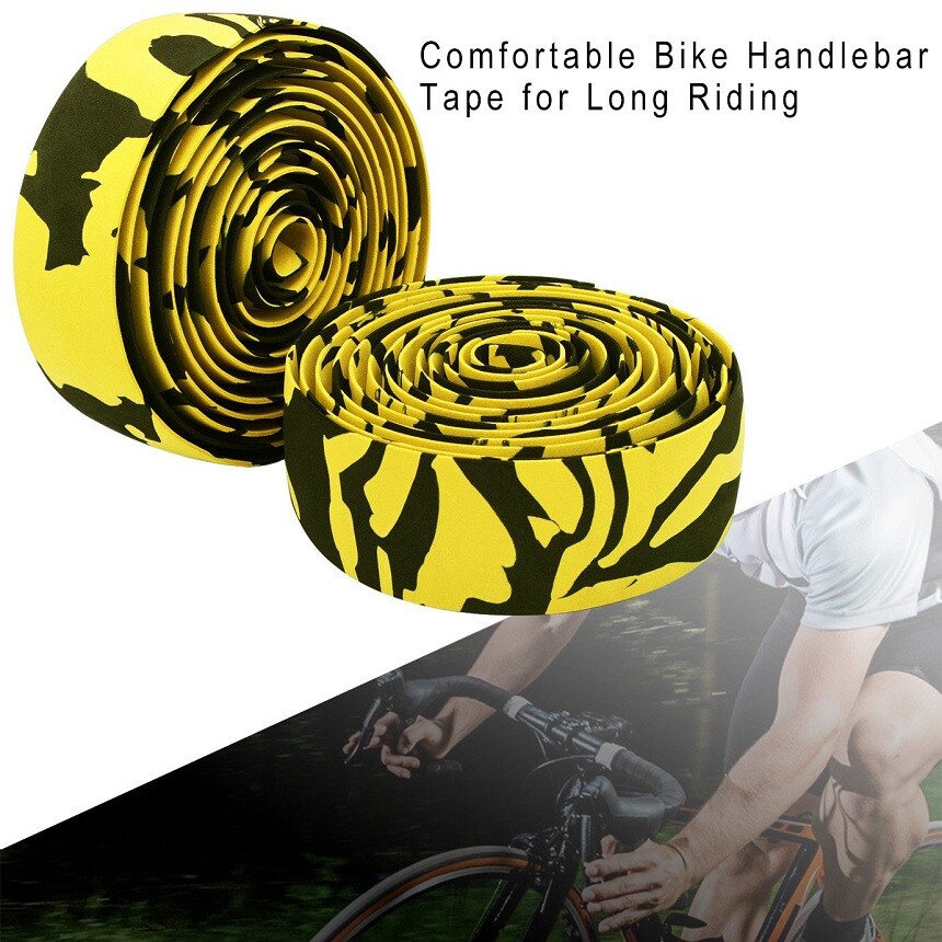 2 PCS Road Bike Handlebar Tape Bicycle Drop Bar Wrap Outdoor Sports Non-slip