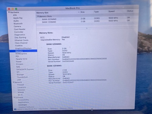 Apple MacBook Pro 13" 2.5GHz Dual Core i5 4GB DDR3 500GB SATA Catalina - Picture 10 of 12