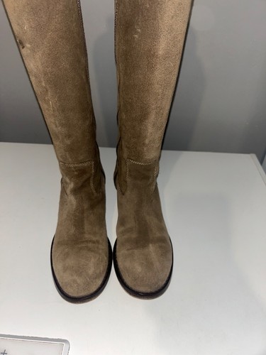 Hobbs khaki leather zip detail leather lined boots uk 5 - Picture 4 of 5