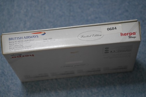 herpa Wings British Airways Boeing 747 737 A319 Gangway 1:500 scale Limited Box - Picture 7 of 10
