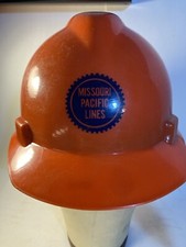 Missouri Pacific Railroad Hard Hat MSA V-Gard  1970’s 6 1/2 - 7 3/4