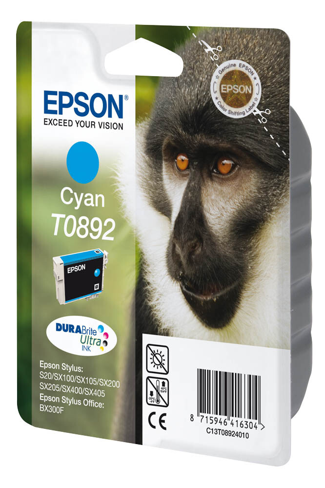 Epson Stylus Sx110 Patronen Werden Nicht Erkannt Original Epson T0892 blau Druckerpatrone Cyan Stylus SX110 SX 110 | eBay