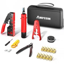 Ethernet Crimping Tool Kit 8in1 Network Tool Kit For Passthrough Rj45/rj11 Stp C