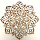 Wooden mandala flower pattern picture wall door home art deco wood laser cut