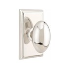 Emtek 8221EUS14 Privacy, Rectangular Rosette, Egg Knob, US14