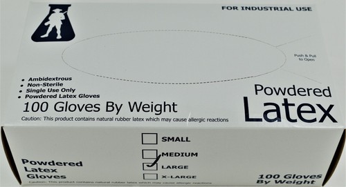 Colonial Scientific 100 Large Latex Powered Gloves - Picture 4 of 7