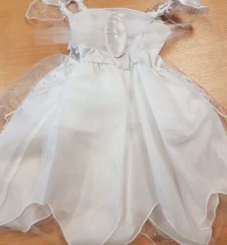 Children's White Fairy Fancy Dress Costume Snowflake Design Dress Up Aged 1-2 - Picture 2 of 4
