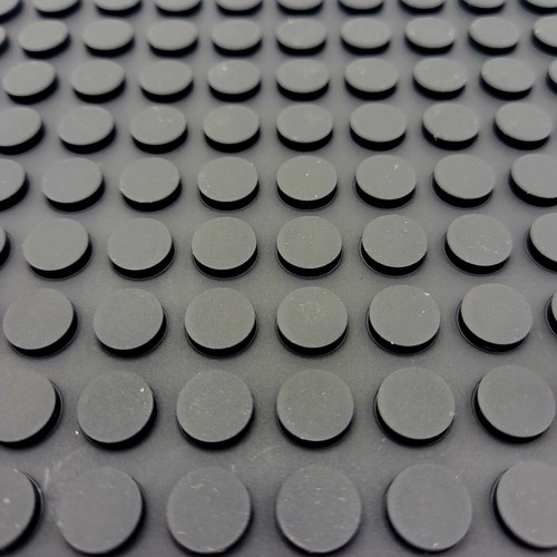 1/8" Tall  x 7/16" Wide Stick on Rubber Feet Guitar Pedal Bumpers Sheet of 32 - Picture 3 of 7