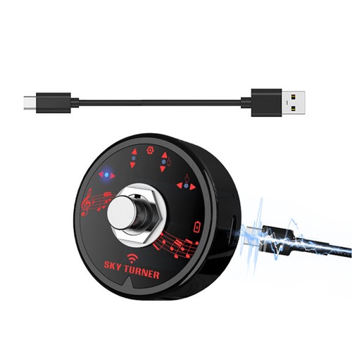 Rechargeable Bluetooth 5.1 Page Turner Pedal Music Sheet Wireless Foot Switch - Picture 3 of 11
