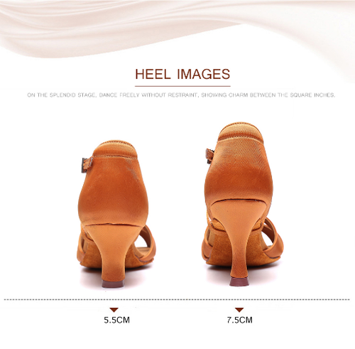 Ballroom Latin Dance Shoes Tango Salsa Dancing Heeled Shoes Soft Bottom Shoes - Foto 17 di 29