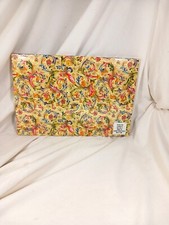 Current, Inc. Yellow Pink Blue Venetian Print Accordion File Organizer NOS NIP